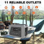 Portable power station 230 watts, camping lithium-ion battery, solar generator, quick charging