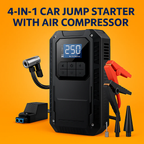 Heavy-Duty 4-in-1 Car Jump Starter with Air Pump and Power Bank