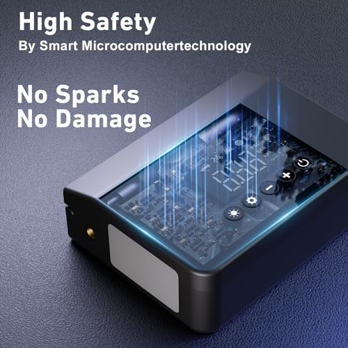 Portable Car Jump Starter, 4000A Car Battery Jump Starter with 150PSI Tire Inflator, 12V Car Battery Jump Starter, 15000mAh Power Bank, with LED Light
