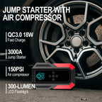 3000A Jump Starter with Air Compressor