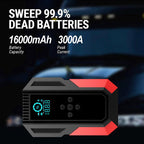 3000A Jump Starter with Air Compressor